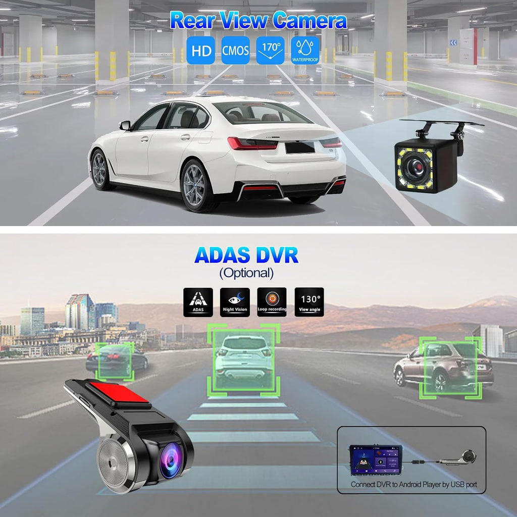 2G+32G Android13 9 Inch IPS Touchscreen Car Stereo for VW Passat Jetta Tiguan Golf MK5 MK6 T5 EOS Polo Radio with Wireless Apple CarPlay Android Auto BT GPS WiFi SWC FM Backup Camera MIC