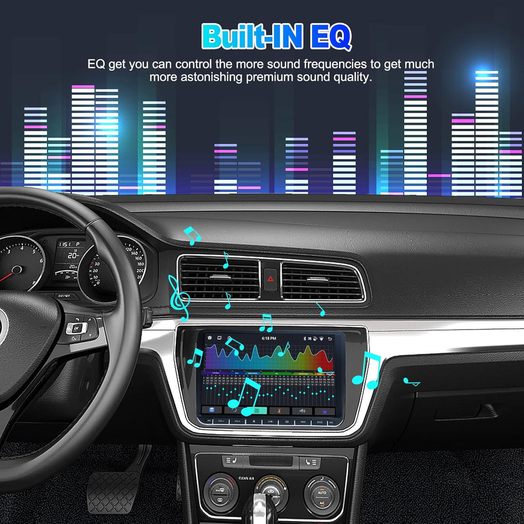 2G+32G Android13 9 Inch IPS Touchscreen Car Stereo for VW Passat Jetta Tiguan Golf MK5 MK6 T5 EOS Polo Radio with Wireless Apple CarPlay Android Auto BT GPS WiFi SWC FM Backup Camera MIC