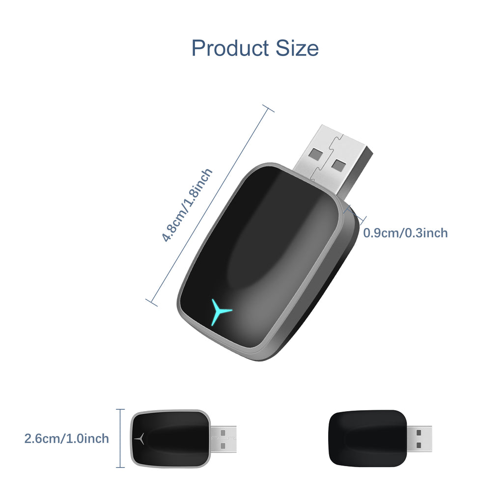 AI Box 2 in 1 Dongle USB Wireless Carplay /Android Auto Adapter Original Car Wired to Wireless Module USB/Type-C WiFi