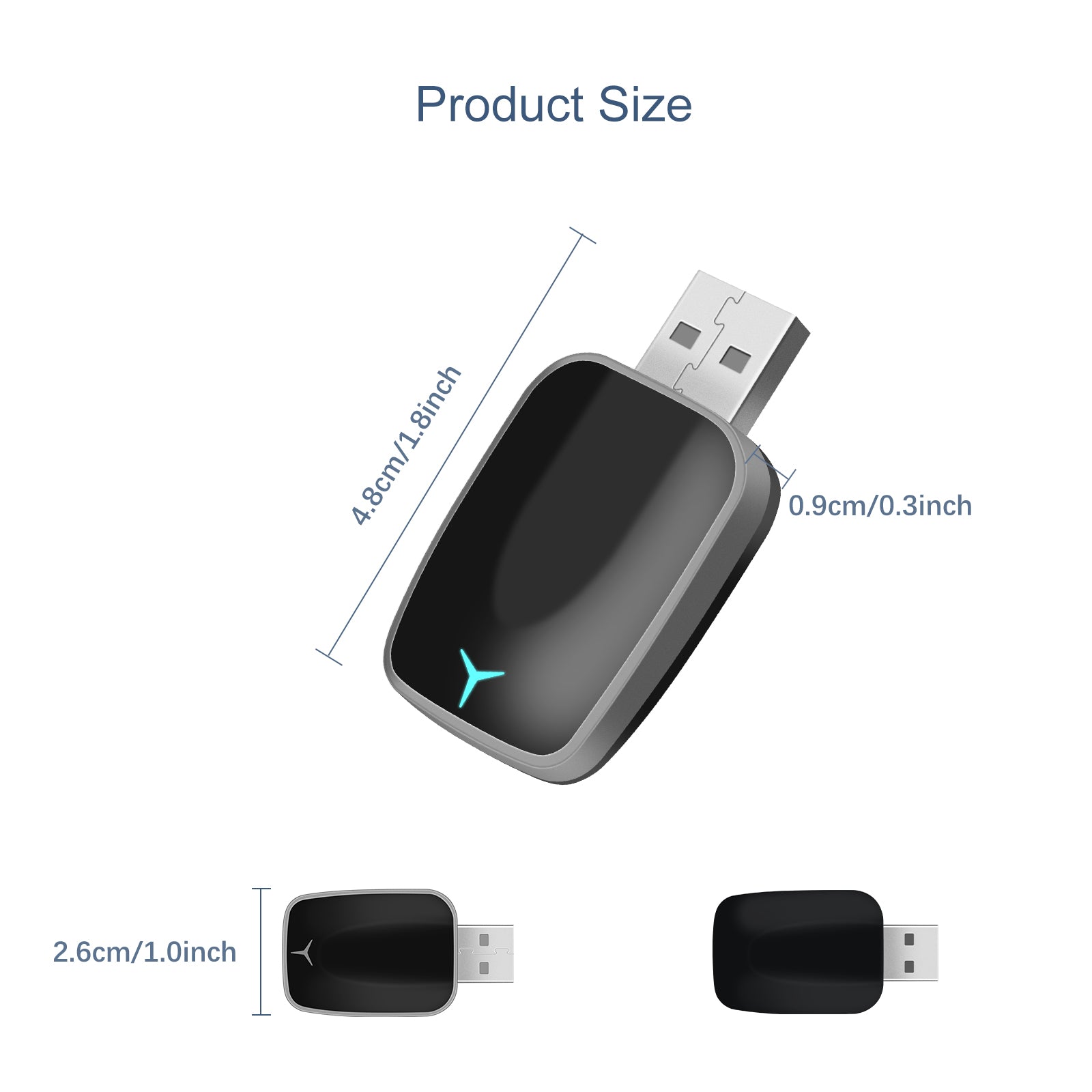 AI Box 2 in 1 Dongle USB Wireless Carplay /Android Auto Adapter Original Car Wired to Wireless Module USB/Type-C WiFi