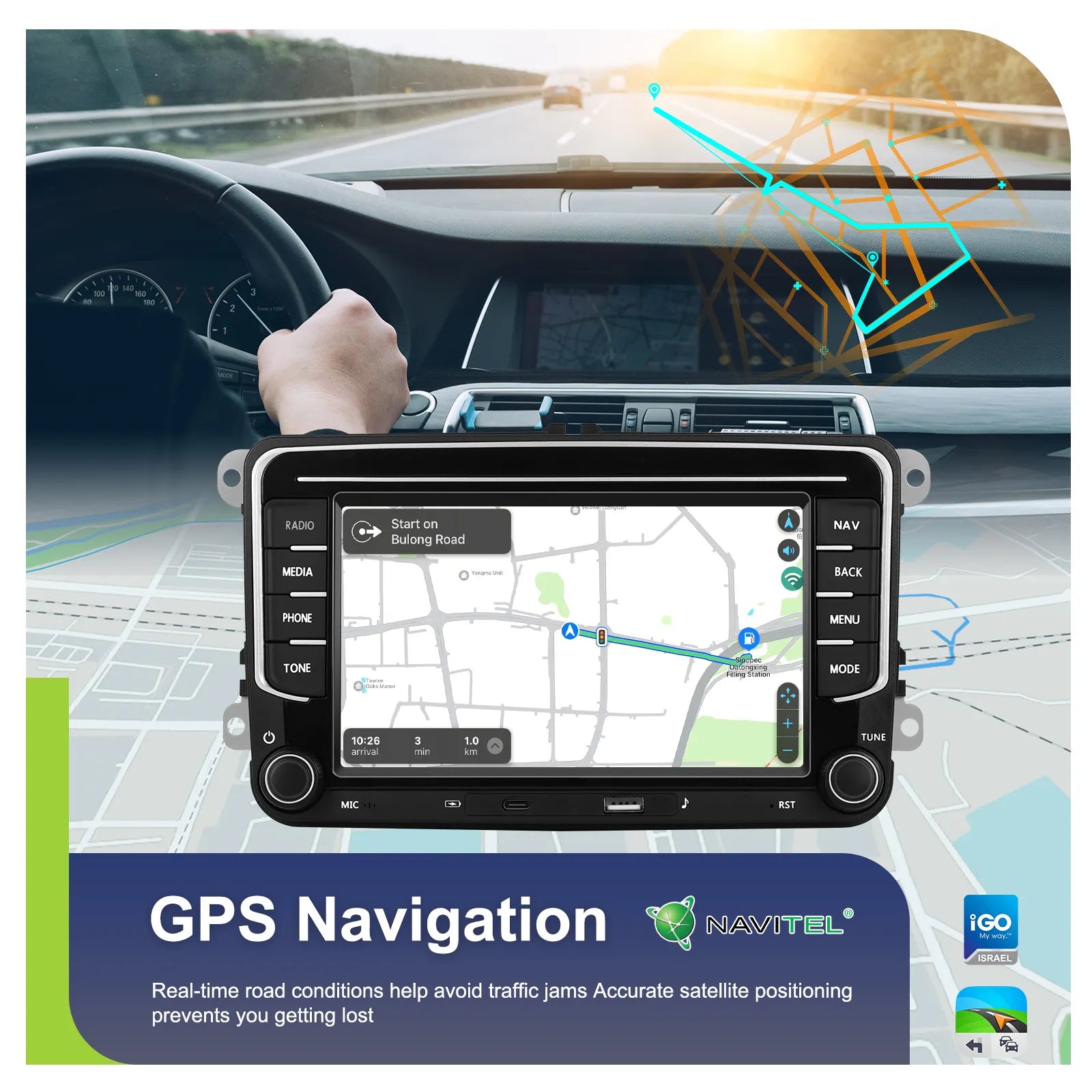 Android Volkswagen Radio  4+64G 7'' Wireless CarPlay/Android Auto for VW/PASSAT/Seat/SKODA/POLO/FABIA/GOLF 5/6 GPS Autoradio OEM