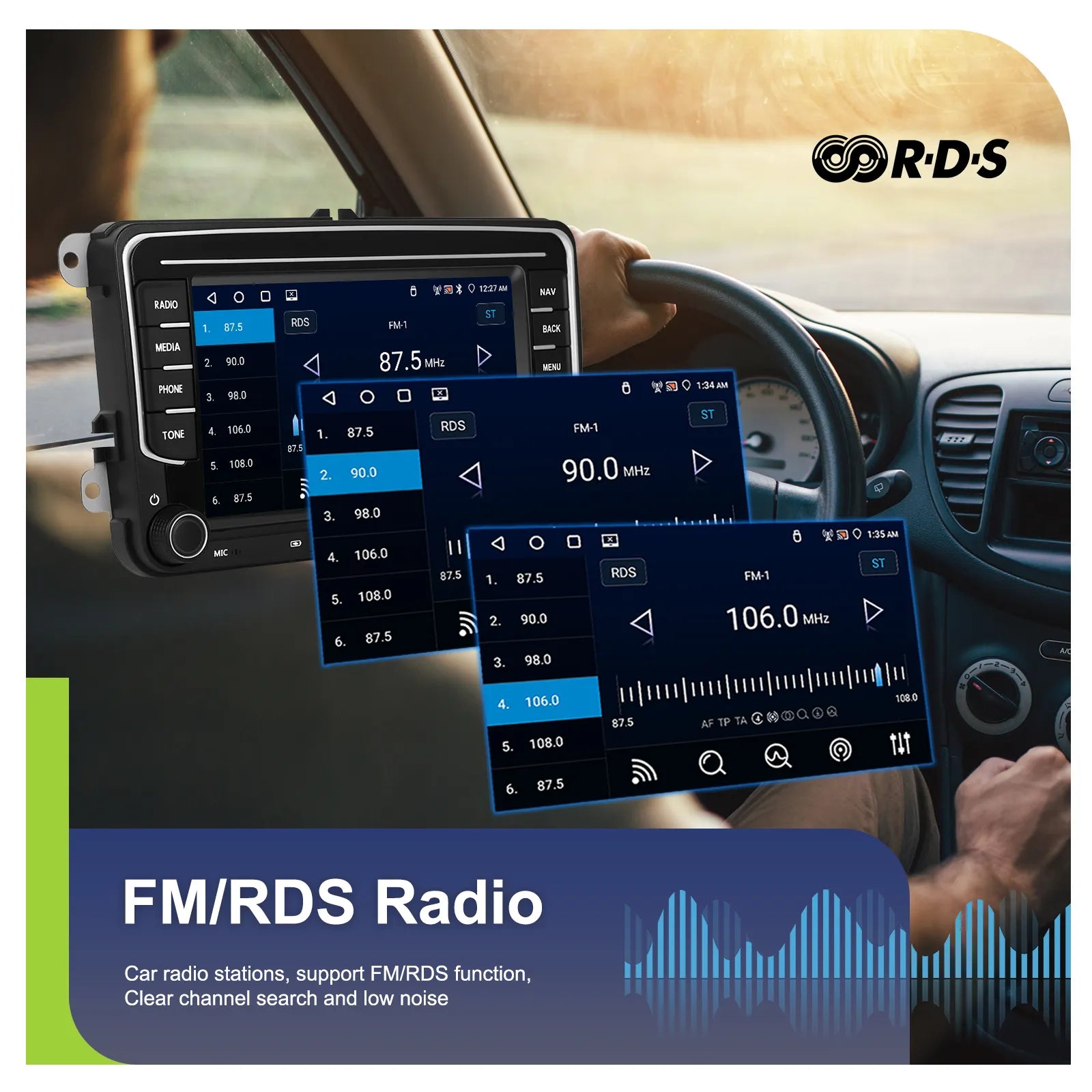 Android Volkswagen Radio  4+64G 7'' Wireless CarPlay/Android Auto for VW/PASSAT/Seat/SKODA/POLO/FABIA/GOLF 5/6 GPS Autoradio OEM